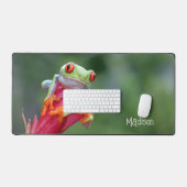 Individuelle Name Funny Frog Schreibtischunterlage (Tastatur & Maus)