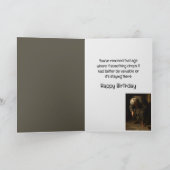 Individuelle Name Funny Geburtstag nicht aufheben Karte (Innenseite)