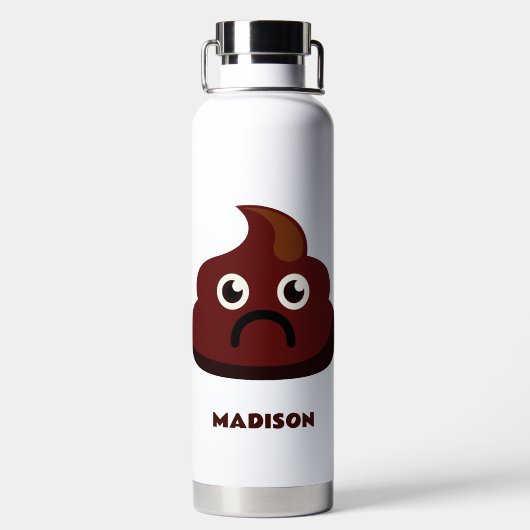 Individuelle Name Funny KACKTE Trinkflasche (Rückseite)