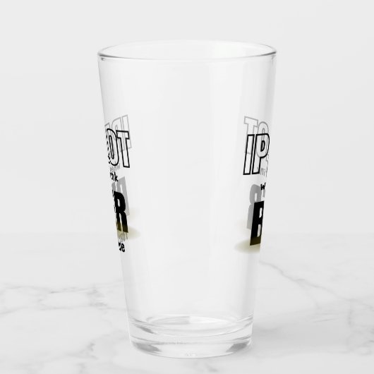 Individuelle Name Funny Modern Pint Bierglas Glas (Links)