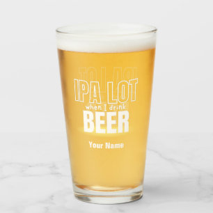 Individuelle Name Funny Modern Pint Bierglas Glas