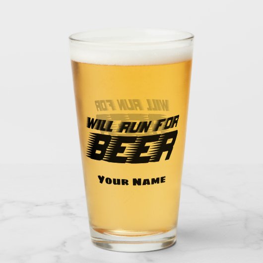 Individuelle Name Funny Modern Pint Bierglas Glas (Vorne (Gefüllt))