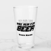 Individuelle Name Funny Modern Pint Bierglas Glas (Vorderseite)