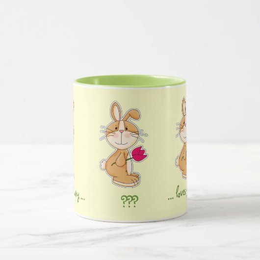 Individuelle Name Funny Oaster Bunny Gift Tasse (Zentrum)