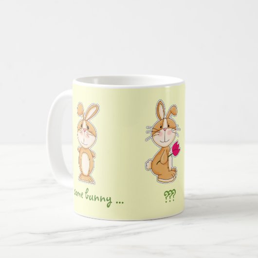 Individuelle Name Funny Oaster Bunny Gift Tasse (Vorderseite Links)
