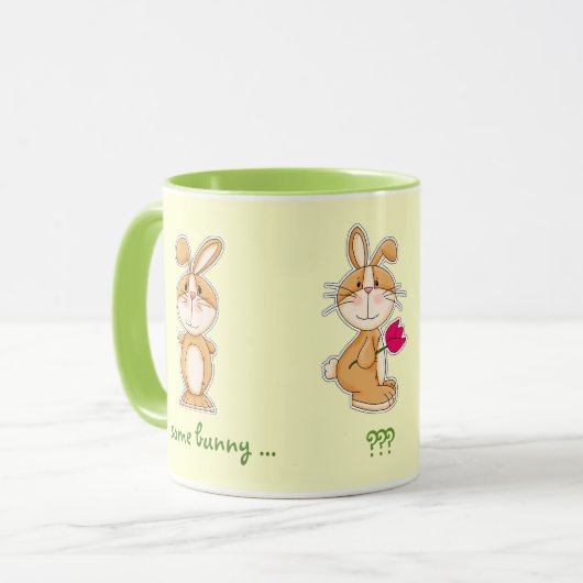 Individuelle Name Funny Oaster Bunny Gift Tasse (Vorderseite Links)