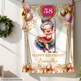 Individuelle Name Funny Oma Geschenk Blush Gold Fleecedecke