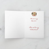 Individuelle Name Funny Valentine Mouse Feiertagskarte (Innenseite)