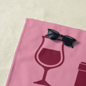 Individuelle Name Funny Wine Zitat Strandtuch (Beispiel)