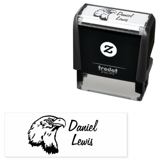 Individuelle Name für Bekleidung mit Eagle-Foto Permastempel (Beispiel)