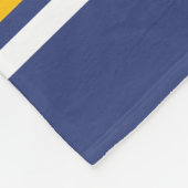 Individuelle Name für blaue und gelbe Sportstreife Fleecedecke (Ecke)