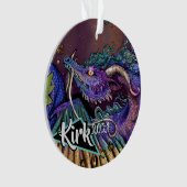 Individuelle Name für Blumendrache und Jahr Ornament (Vorderseite)