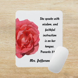 Individuelle Name für christliche Lehrerbewertung Mousepad