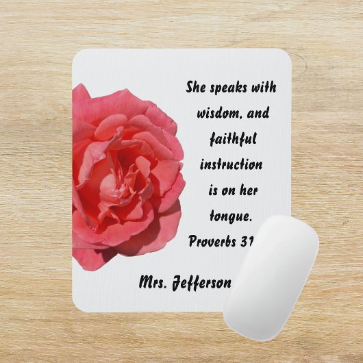 Individuelle Name für christliche Lehrerbewertung Mousepad