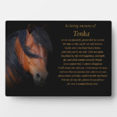 Individuelle Name für das Gedicht "PferdeMemorial" Fotoplatte (Vorderseite)