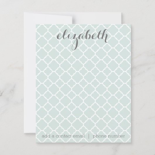 Individuelle Name für das Muster der Pastelminze (Vorderseite)