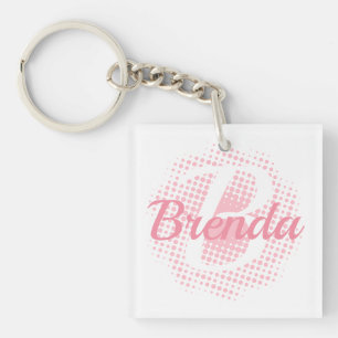 Individuelle Name für den Anfangsbuchstaben Rosa Schlüsselanhänger