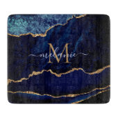 Individuelle Name für den Bau von Navy Blue Marmor Schneidebrett (Vorderseite)