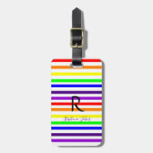 Individuelle Name für den ersten Rainbow-Farbstrei Gepäckanhänger (Vorderseite vertikal)