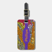 Individuelle Name für die farbenfrohe HerbstBouque Gepäckanhänger (Vorderseite vertikal)