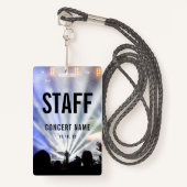 Individuelle Name für die Konzertveranstaltung Ausweis (Vorderseite mit Schlüsselband)