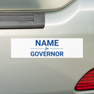 Individuelle Name für die Wahl zum Gouverneur von  Autoaufkleber
