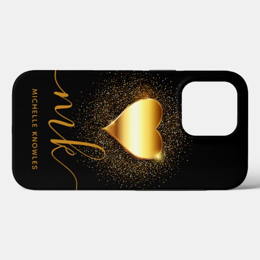Individuelle Name für einfaches Gold Heft und Mono Case-Mate iPhone Hülle (Rückseite (Horizontal))