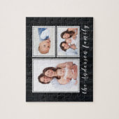 Individuelle Name für Familienfotografie - Moderne Puzzle (Vertikal)