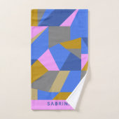 Individuelle Name für farbiges geometrisches Farbb Badhandtuch Set (Handtuch)