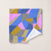 Individuelle Name für farbiges geometrisches Farbb Badhandtuch Set (Waschlappen)