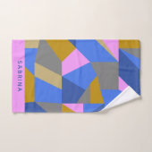 Individuelle Name für farbiges geometrisches Farbb Badhandtuch Set (Handtuch)