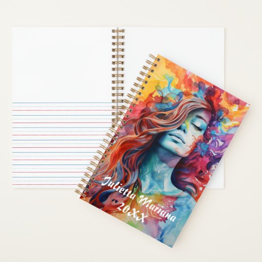 Individuelle Name für Farbspritzen Notizblock (Innen)