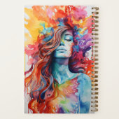 Individuelle Name für Farbspritzen Notizblock (Rückseite)