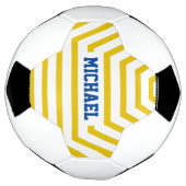 Individuelle Name für gelbe Fun Stripes Fußball (Gedreht)
