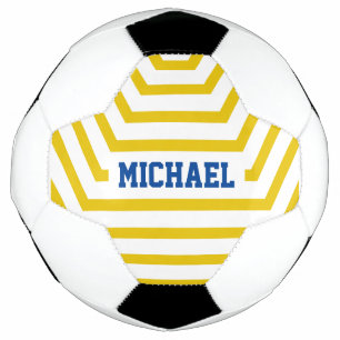 Individuelle Name für gelbe Fun Stripes Fußball