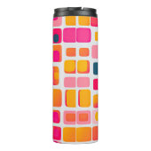 Individuelle Name für geometrisches Muster im Retr Thermosbecher (Rückseite)