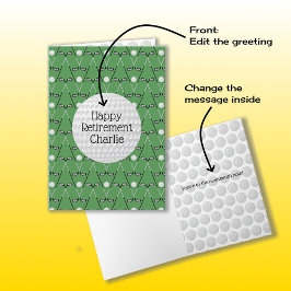 Individuelle Name für Golfmuster Karte