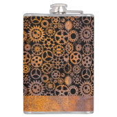 Individuelle Name für große Steamkorbgeere Flachmann (Rückseite)