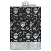 Individuelle Name für große Steampunken - Silberzi Flachmann (Rückseite)