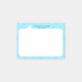 Individuelle Name für hellblaue und weiße Talkblas Post-it Klebezettel (Vorderseite)