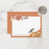 Individuelle Name für Herbst-Wasserfarben Mitteilungskarte (Vorderseite/Rückseite Beispiel)