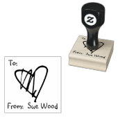 Individuelle Name für Herz und Kreislauf Briefmark Gummistempel (Stempel)