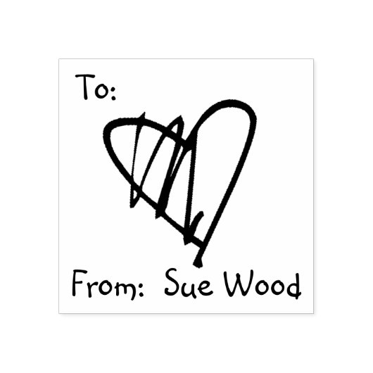 Individuelle Name für Herz und Kreislauf Briefmark Gummistempel (Prägung)