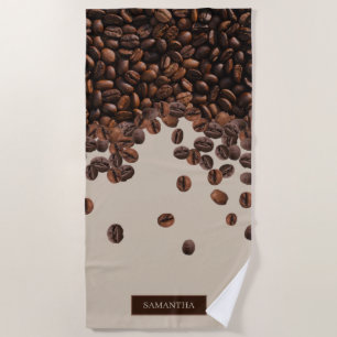 Individuelle Name für Kaffeebohnen Strandtuch