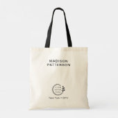 Individuelle Name für kundenspezifische Firmenlogo Tragetasche (Rückseite)