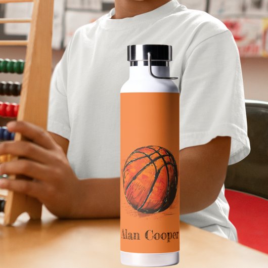 Individuelle Name für künstlerische Basketball Trinkflasche