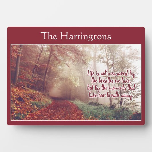 Individuelle Name für Lebenszeichen Fotoplatte (Vorderseite)