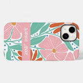 Individuelle Name für Muster der Retro-Floral Case-Mate iPhone Hülle (Rückseite (Horizontal))