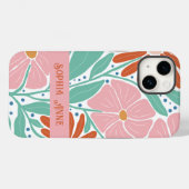 Individuelle Name für Muster der Retro-Floral Case-Mate iPhone Hülle (Rückseite (Horizontal))