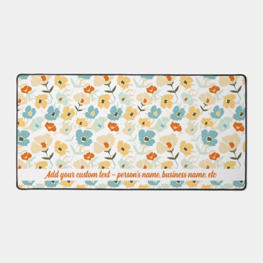 Individuelle Name für Muster des Retro-Musters, be Schreibtischunterlage (Vorderseite)